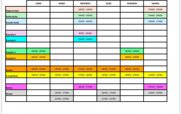 Planning de reprise  