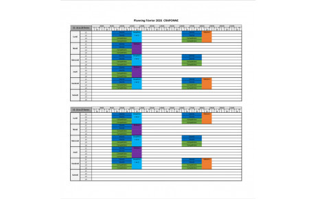 planning des vacances de février